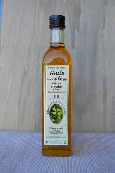 Huile colza vierge premiere pression froid 50cl huilerie des fouets copy