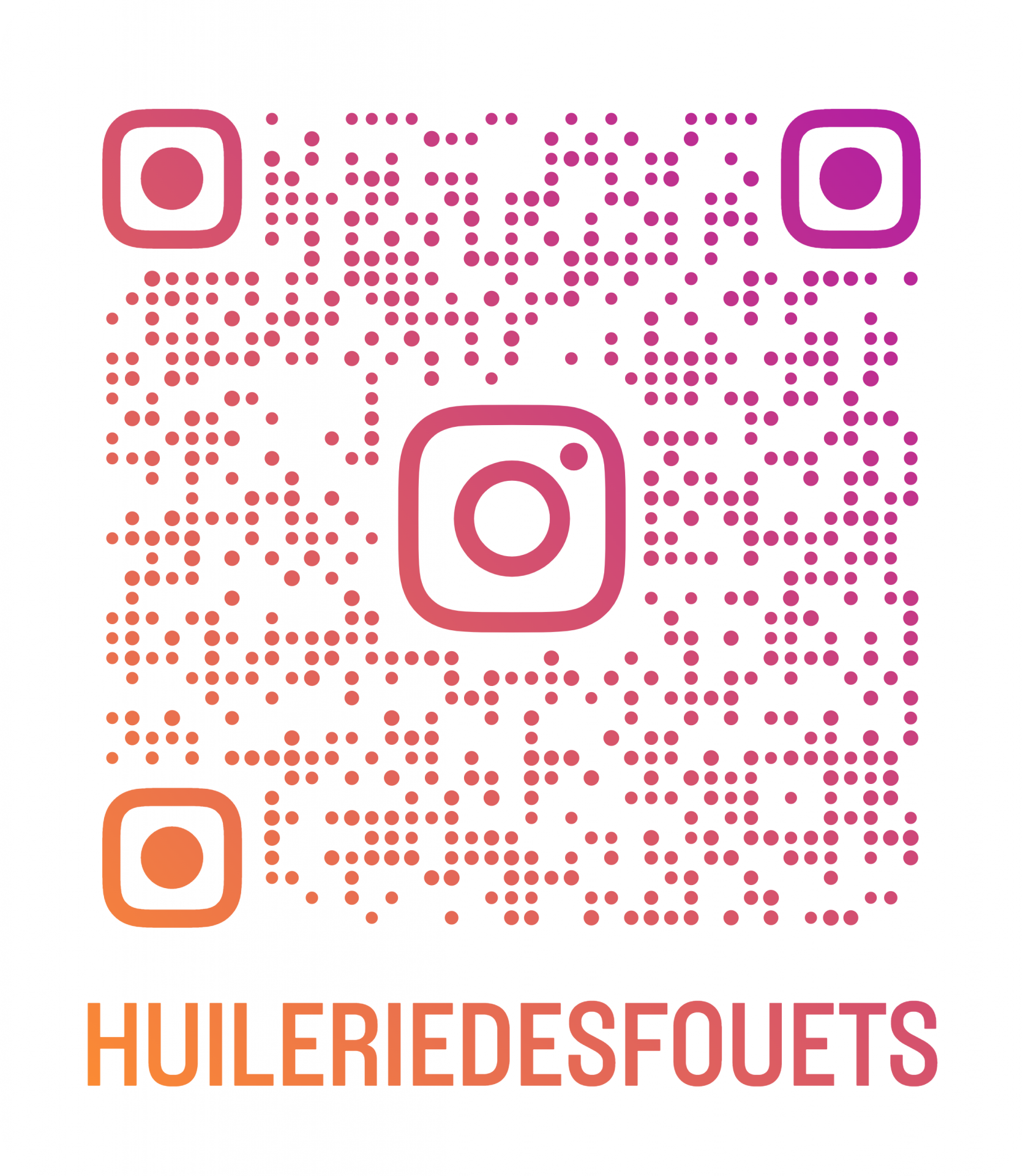 Huileriedesfouets qr instagram rose